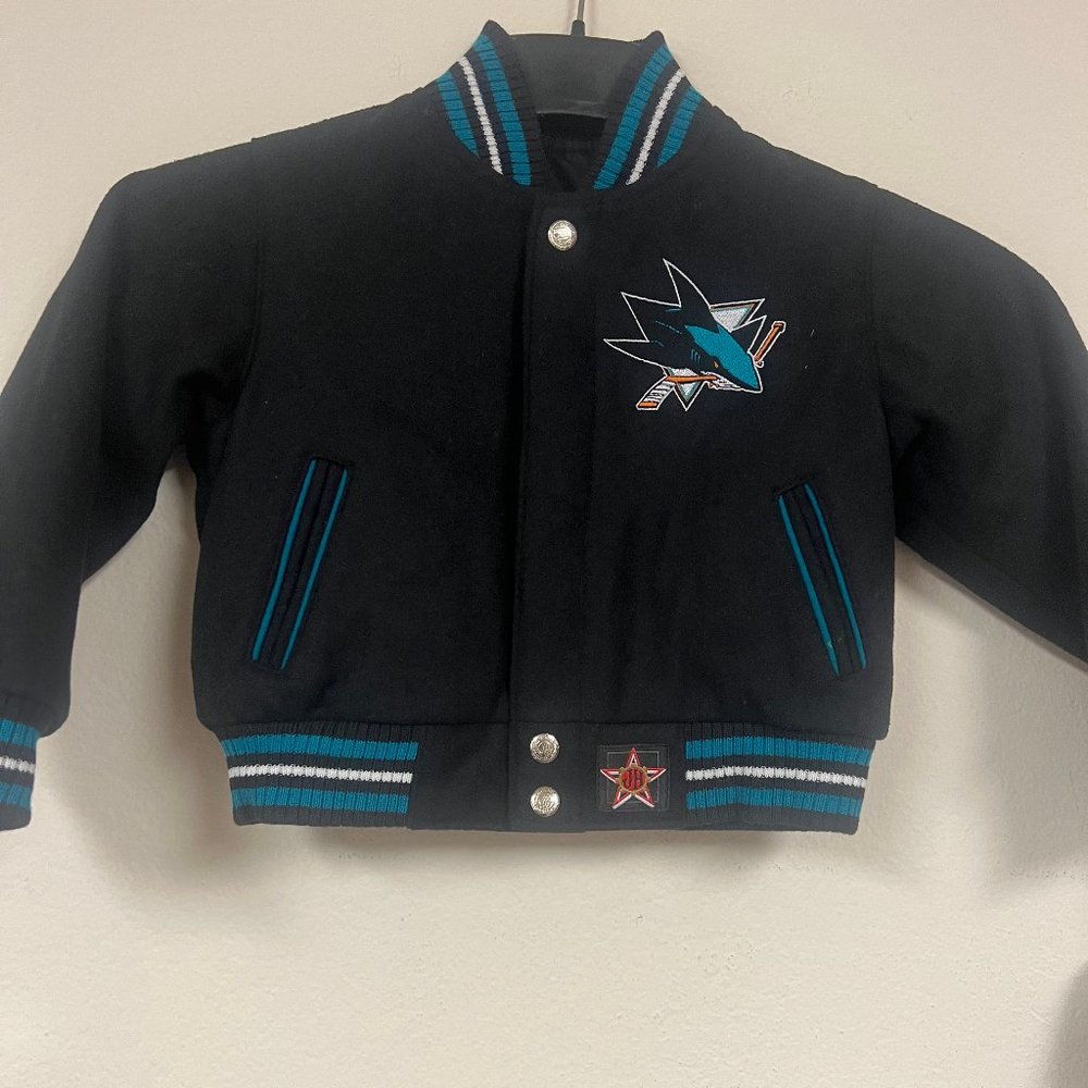 San Jose SHARKS Toddlers & Kids Black Reversible Jacket by JH Design